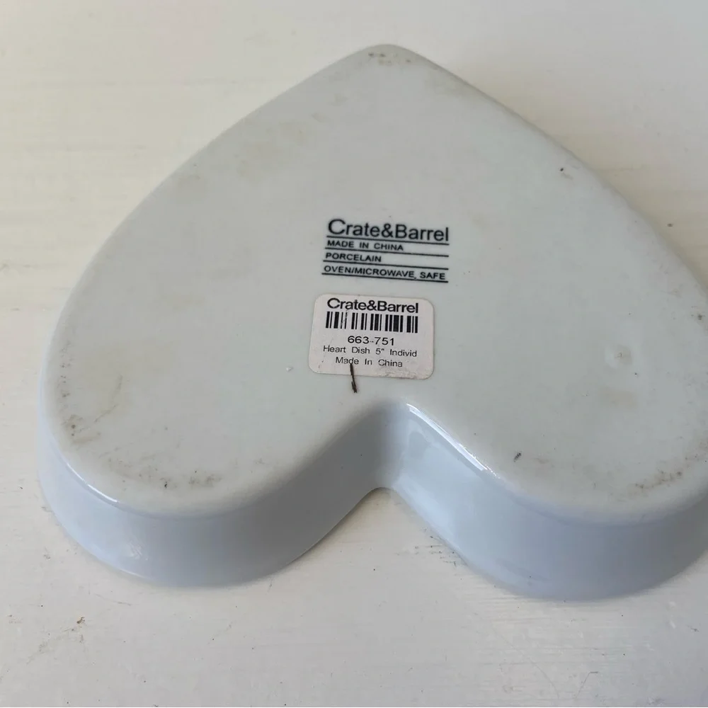 Crate&Barrel Heart-Shaped dish